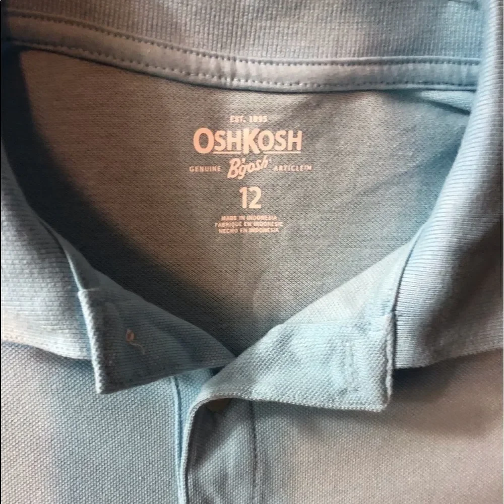 Boys Short Sleeved Baby Blue Polo Sz 12